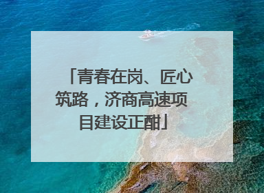 青春在岗、匠心筑路，济商高速项目建设正酣