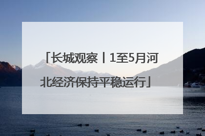 长城观察丨1至5月河北经济保持平稳运行