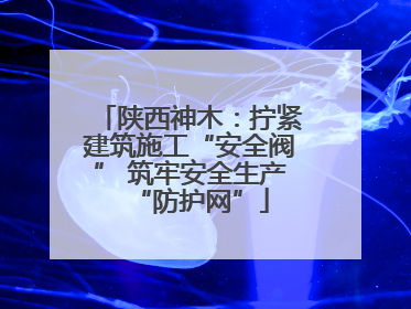 陕西神木：拧紧建筑施工“安全阀” 筑牢安全生产“防护网”