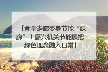 食堂走廊变身节能“绿廊”！嘉兴机关节能展把绿色理念融入日常