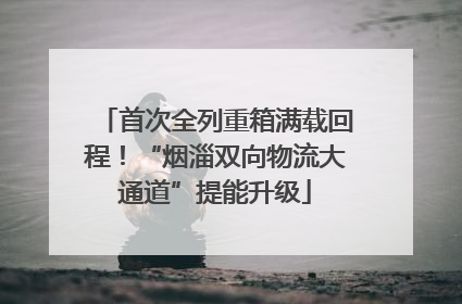 首次全列重箱满载回程！“烟淄双向物流大通道”提能升级