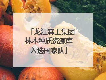 龙江森工集团林木种质资源库入选国家队
