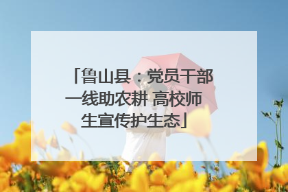 鲁山县：党员干部一线助农耕 高校师生宣传护生态