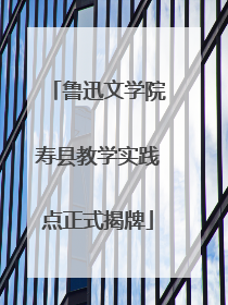 鲁迅文学院寿县教学实践点正式揭牌