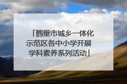 鹤壁市城乡一体化示范区各中小学开展学科素养系列活动