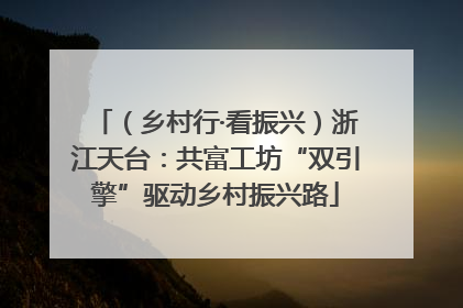 （乡村行·看振兴）浙江天台：共富工坊“双引擎”驱动乡村振兴路