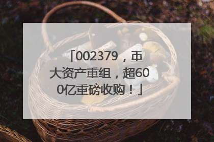 002379，重大资产重组，超600亿重磅收购！