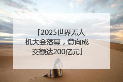 2025世界无人机大会落幕，意向成交额达200亿元