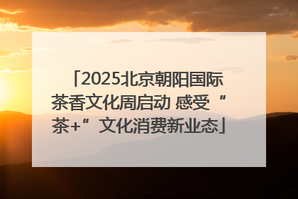 2025北京朝阳国际茶香文化周启动 感受“茶+”文化消费新业态