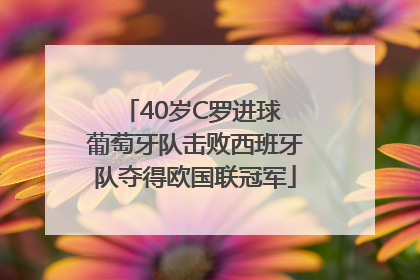 40岁C罗进球 葡萄牙队击败西班牙队夺得欧国联冠军