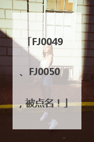 FJ0049、FJ0050，被点名！