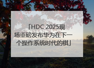 HDC 2025现场重磅发布华为在下一个操作系统时代的棋
