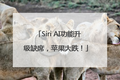Siri AI功能升级缺席，苹果大跌！